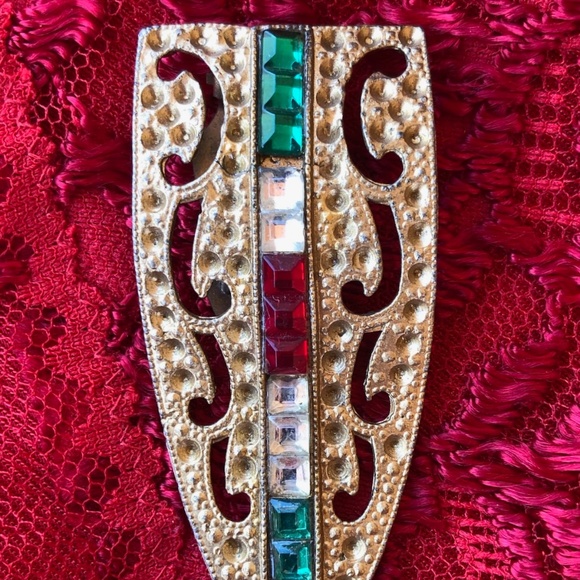 VTG 1930s Rhinestone Dress Clip Fur Clip Pair - Picture 4 of 8